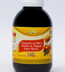 COMPOSTO DE MEL E EXTRATO DE PRÓPOLIS SABOR ROMÃ 150G COMPOSTO DE MEL E EXTRATO DE PRÓPOLIS SABOR ROMÃ 150G